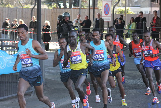 Runners in the London Marathon