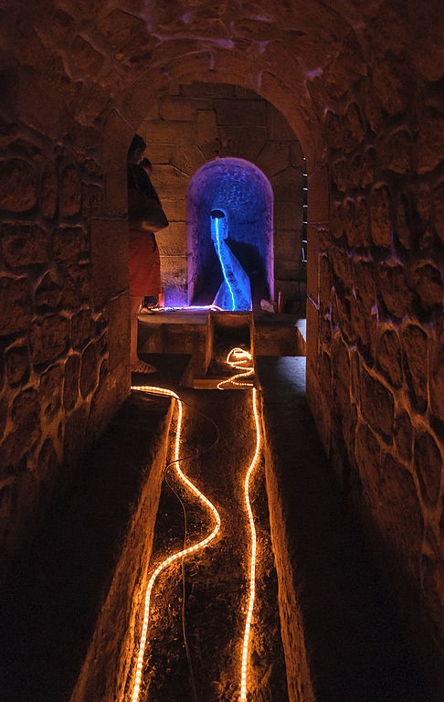 The inside of a French aqueduct