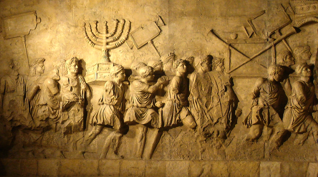 A relief of the sacking of Jerusalem after the revolt 