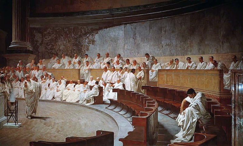 Painting of a Roman Senate 
