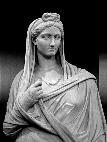 Sculpture of Vibia Sabina, an Empress of Rome.